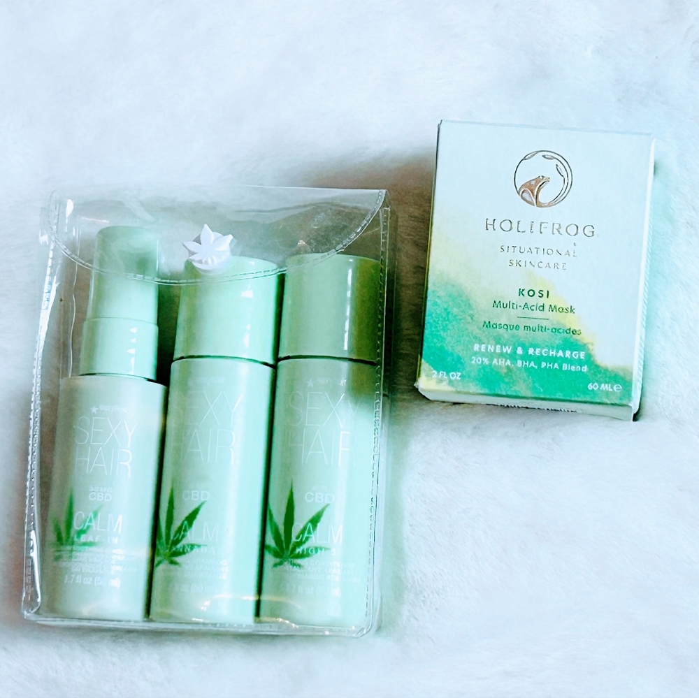 SexyHair CBD travel set & Kosi Face Mask